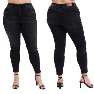 Judy Blue Women 22W Blk‎ Denim "Skinny Fit" Denim Stretch Jeans #JB88753BK #373